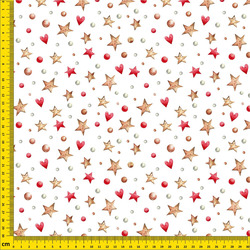 Strukturovaná tkanina – Vánoční hvězdy