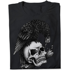 Tričko Crow and skull