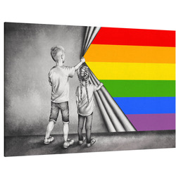 Foto na plátně Za oponou LGBT 90x60 cm