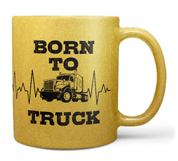 Hrnek Born to truck (zlatý)