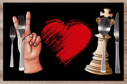 Prostírání Love Chess