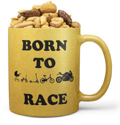 Hrnek Born to race - zlatý