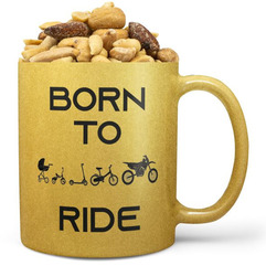 Hrnek Born to ride motocross – zlatý