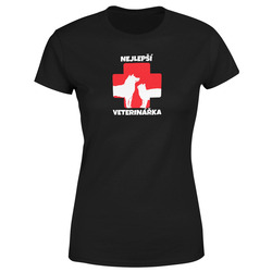 Tričko Nejlepší veterinářka – kříž  – dámské