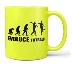 Hrnek Evoluce fotbalu - fluo