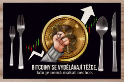 Prostírání Bitcoin hand