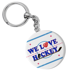 Klíčenka kulatá – We Love Hockey
