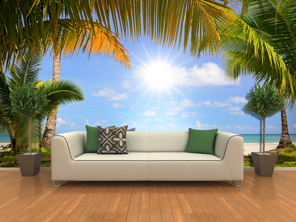 IMPAR Fototapeta na zeď Pláž s palmami (Rozměr : 190 x 126)