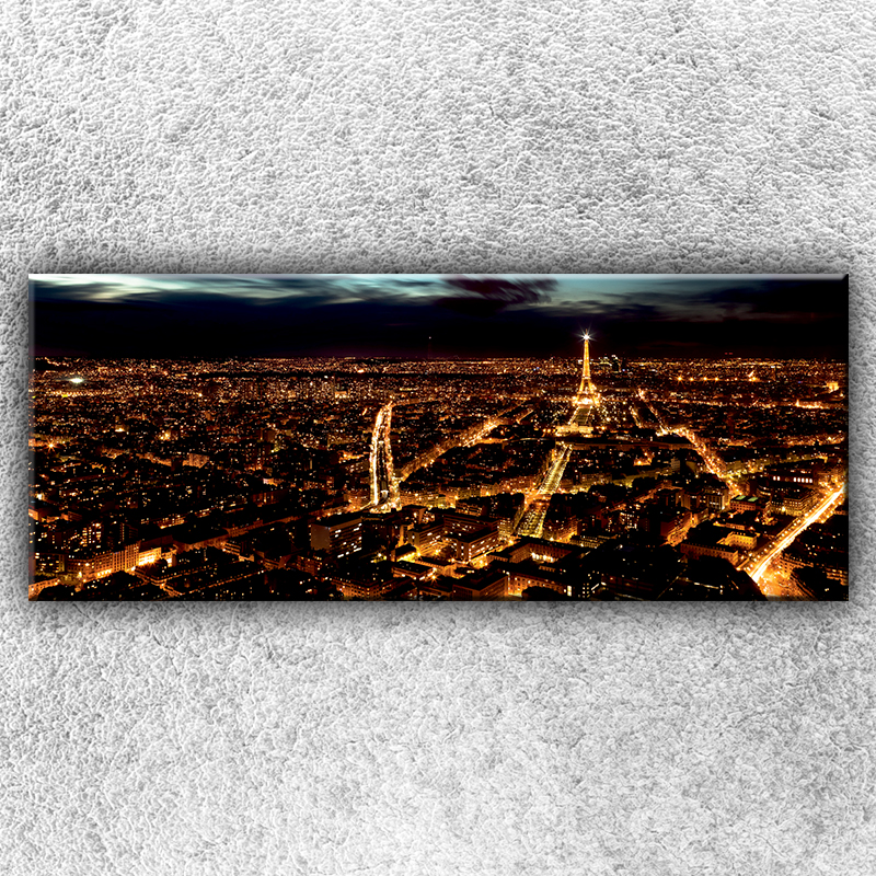 IMPAR Foto Na plátno Noční paříž 3 150x60 cm