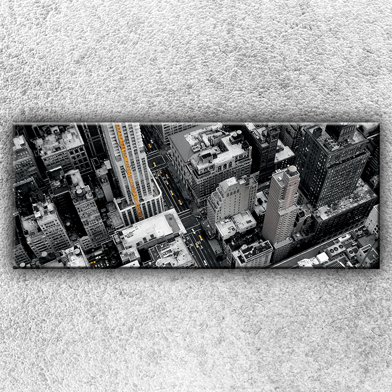IMPAR Foto na plátno Černobílé město 3 150x60 cm