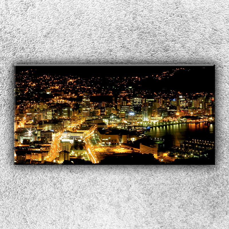 IMPAR Fotografie na plátno Osvětlené město 100x50 cm