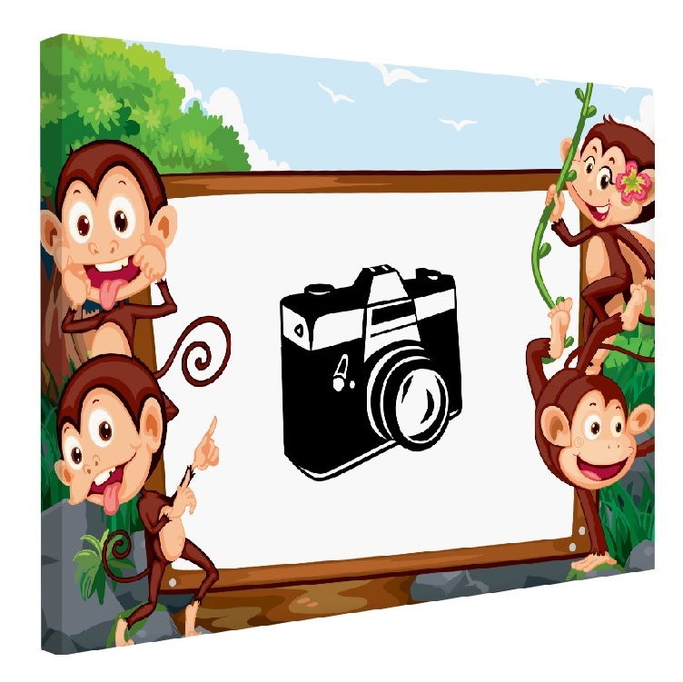 Levně IMPAR Fotoobraz na plátno Monkeys 120x80 cm