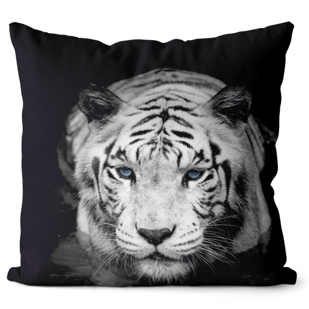 IMPAR Polštář Bílý tygr 40x40 cm (Velikost: 55 x 55 cm)