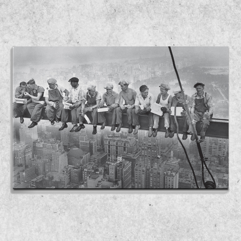 Foto na plátně Dělníci na traverze 90x60 cm