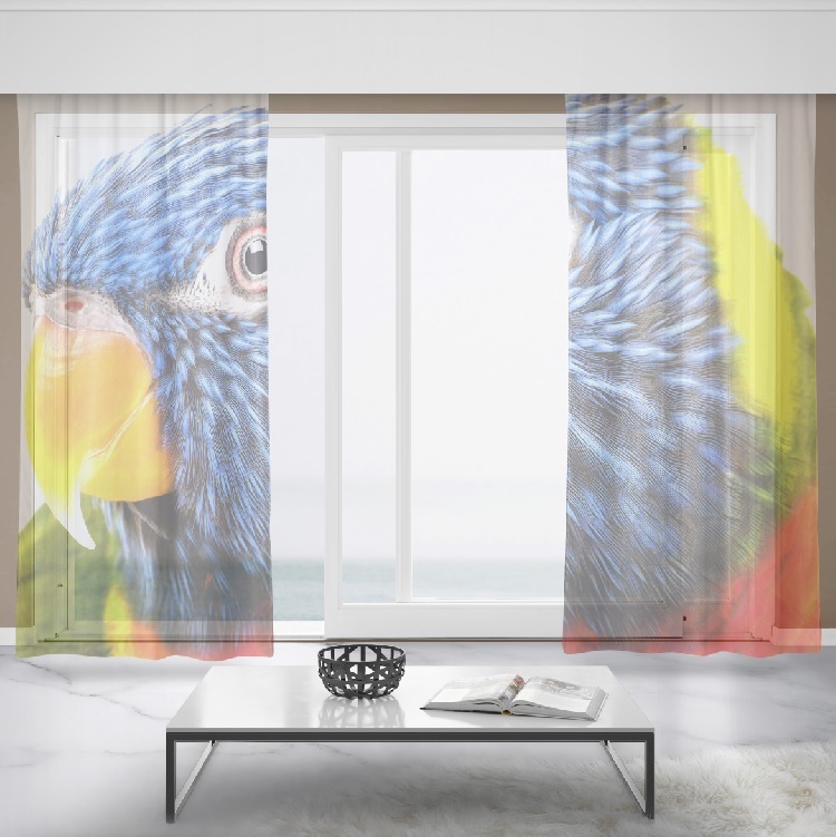 Záclony Barevný papoušek (Rozměr záclony: 150x250)