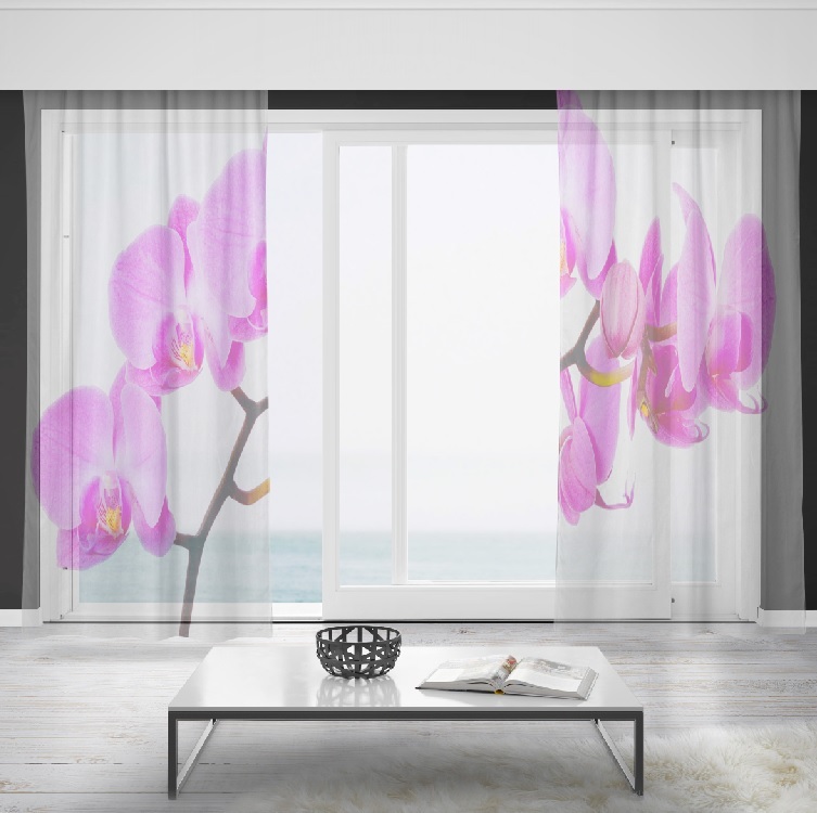 Záclony Fialová orchidej (Rozměr záclony: 150x250)