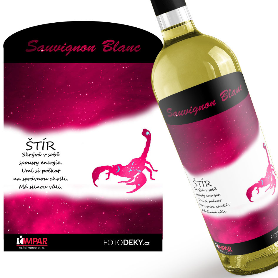 Víno Štír (23.10. - 22.11.) - Červené provedení (Druh Vína: Bílé víno)