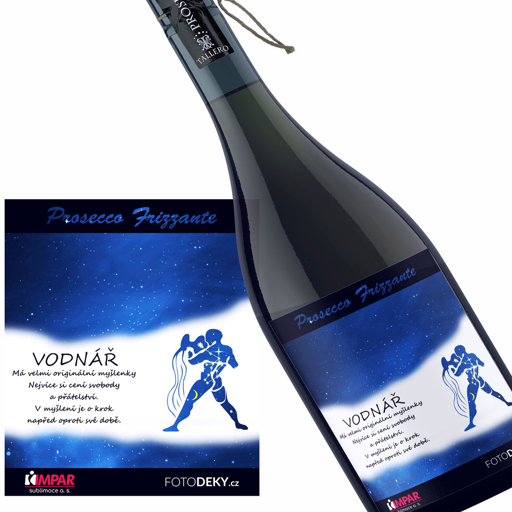 Víno Vodnář (21.1. - 20.2.) - Modré provedení (Druh Vína: Prosecco)