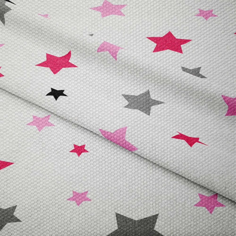 Nepromokavá tkanina – Stars (pink)