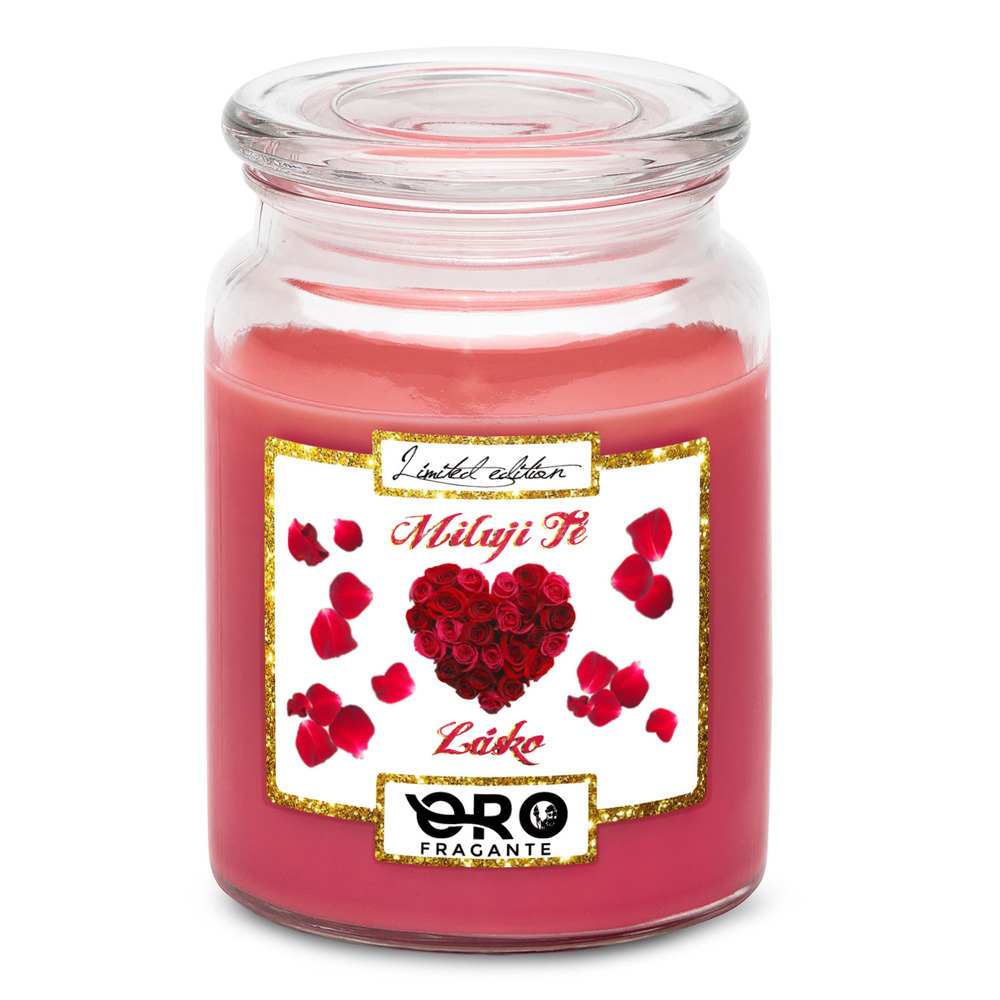 Svíčka Srdce z růží (Vůně svíčky: Višně v čokoládě)