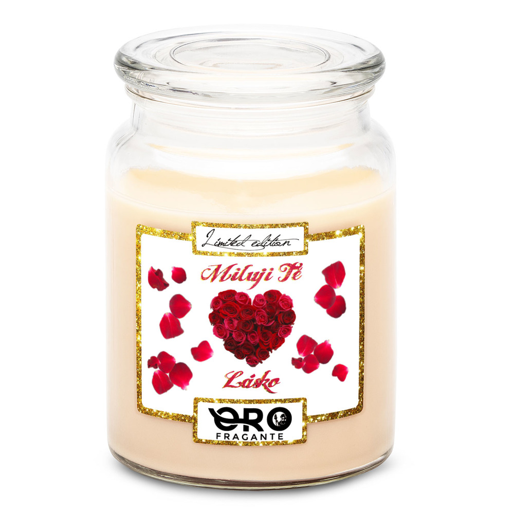 Svíčka Srdce z růží (Vůně svíčky: Vanilka)