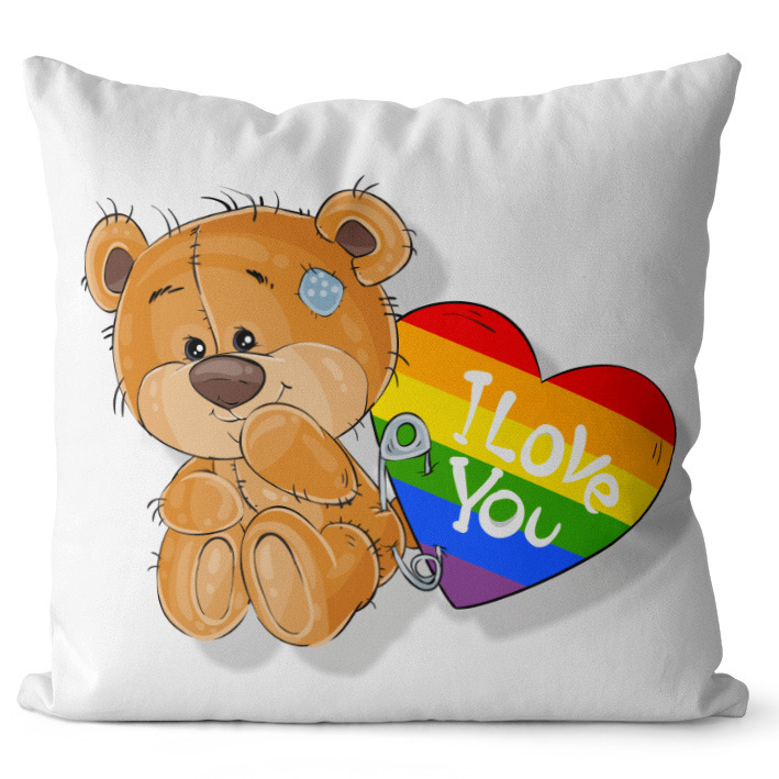 Polštář LGBT I love you (Velikost: 40 x 40 cm)