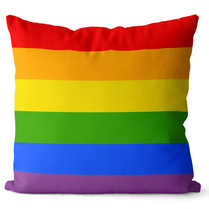 Polštář LGBT Stripes (Velikost: 40 x 40 cm)