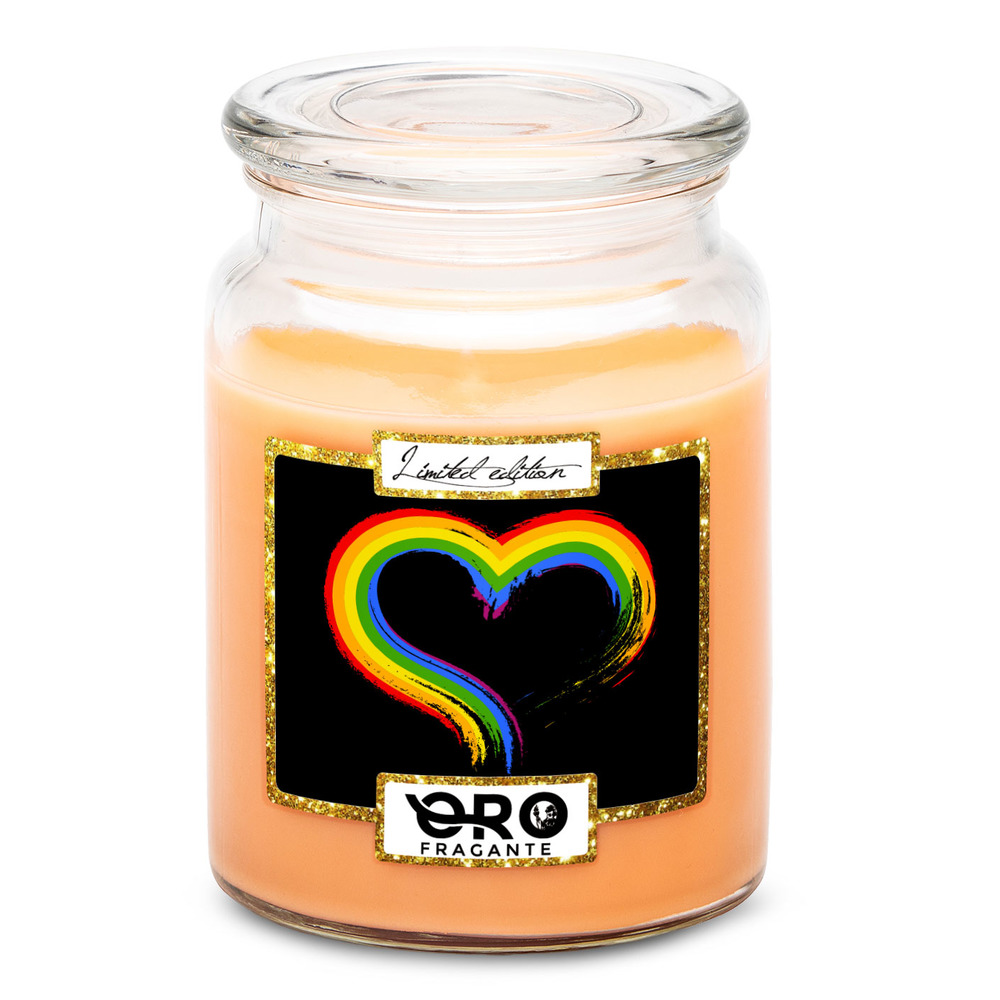 Svíčka LGBT Heart (Vůně svíčky: Tropické ovoce)