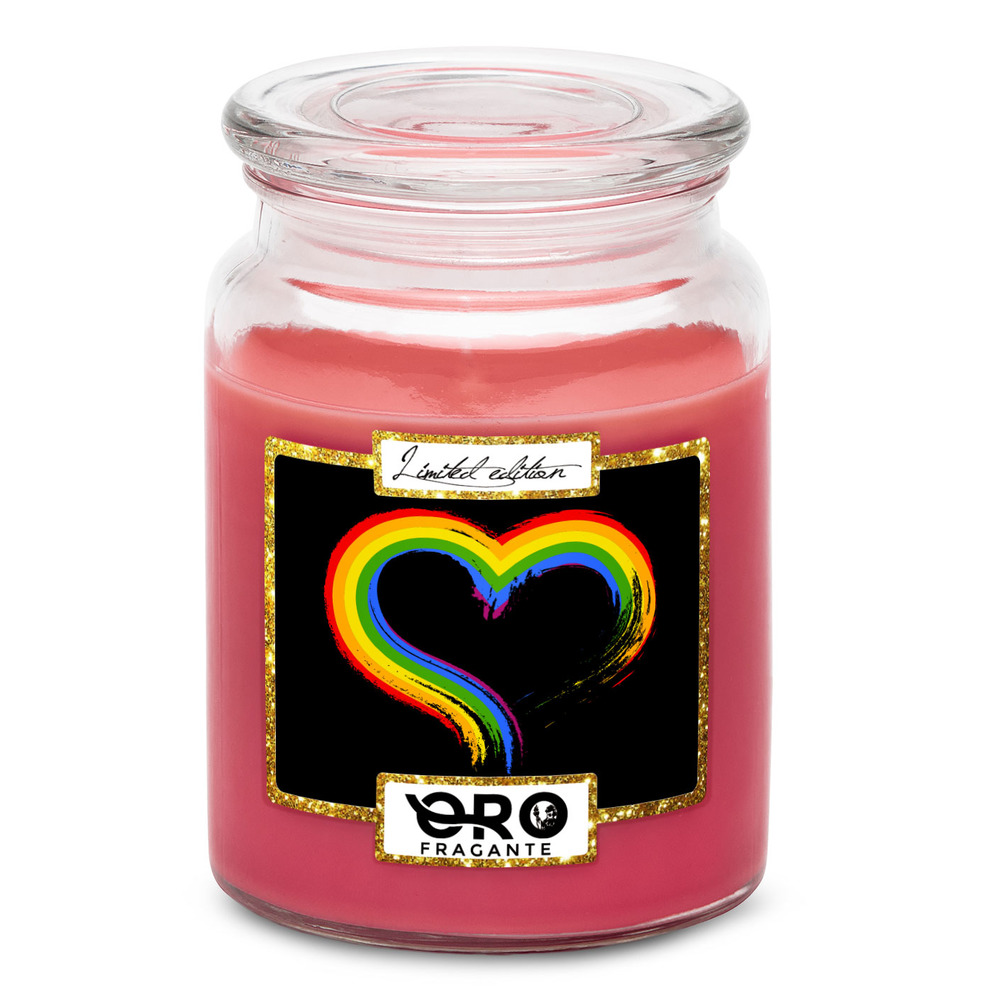 Svíčka LGBT Heart (Vůně svíčky: Višně v čokoládě)