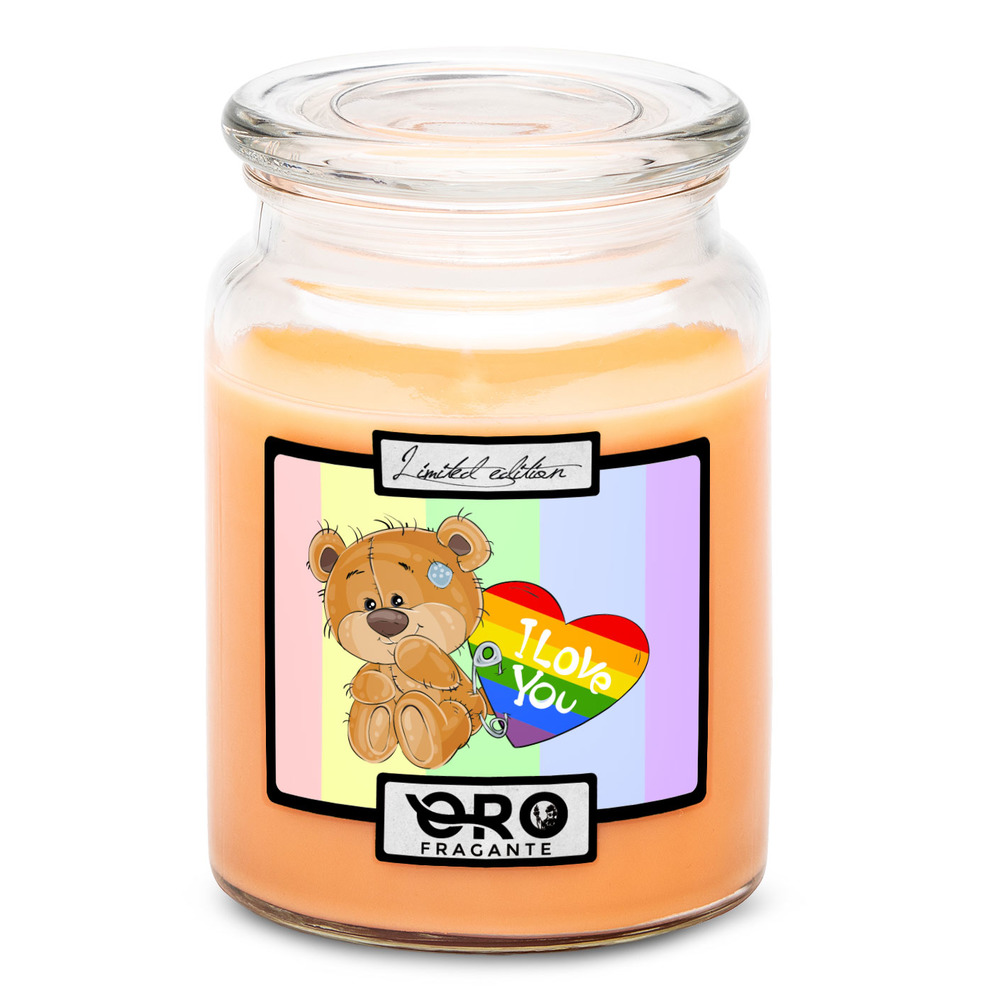 Svíčka LGBT I love you (Vůně svíčky: Tropické ovoce)