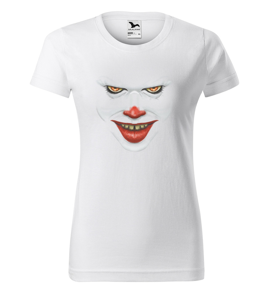 Tričko Clown (Velikost: S, Typ: pro ženy, Barva trička: Bílá)