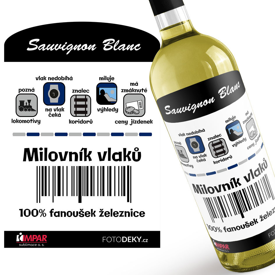 Víno Milovník vlaků 100% (Druh Vína: Bílé víno)
