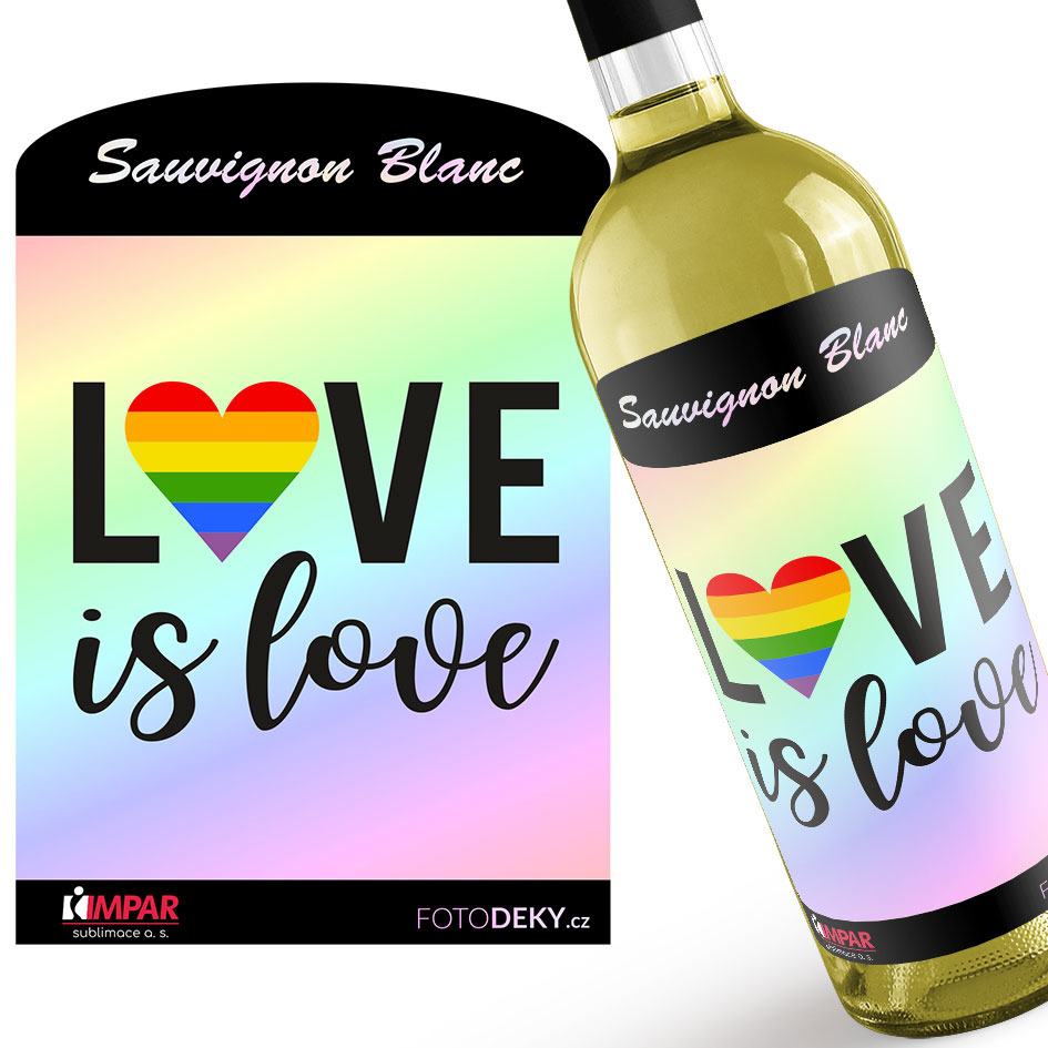 Víno LGBT Love is love (Druh Vína: Bílé víno)