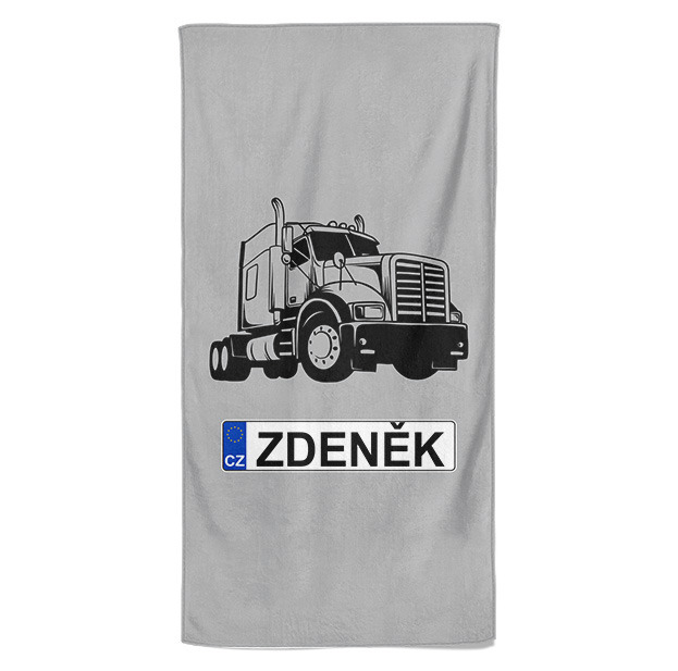 Osuška SPZ se jménem – černý kamion (Jméno: Zdeněk)