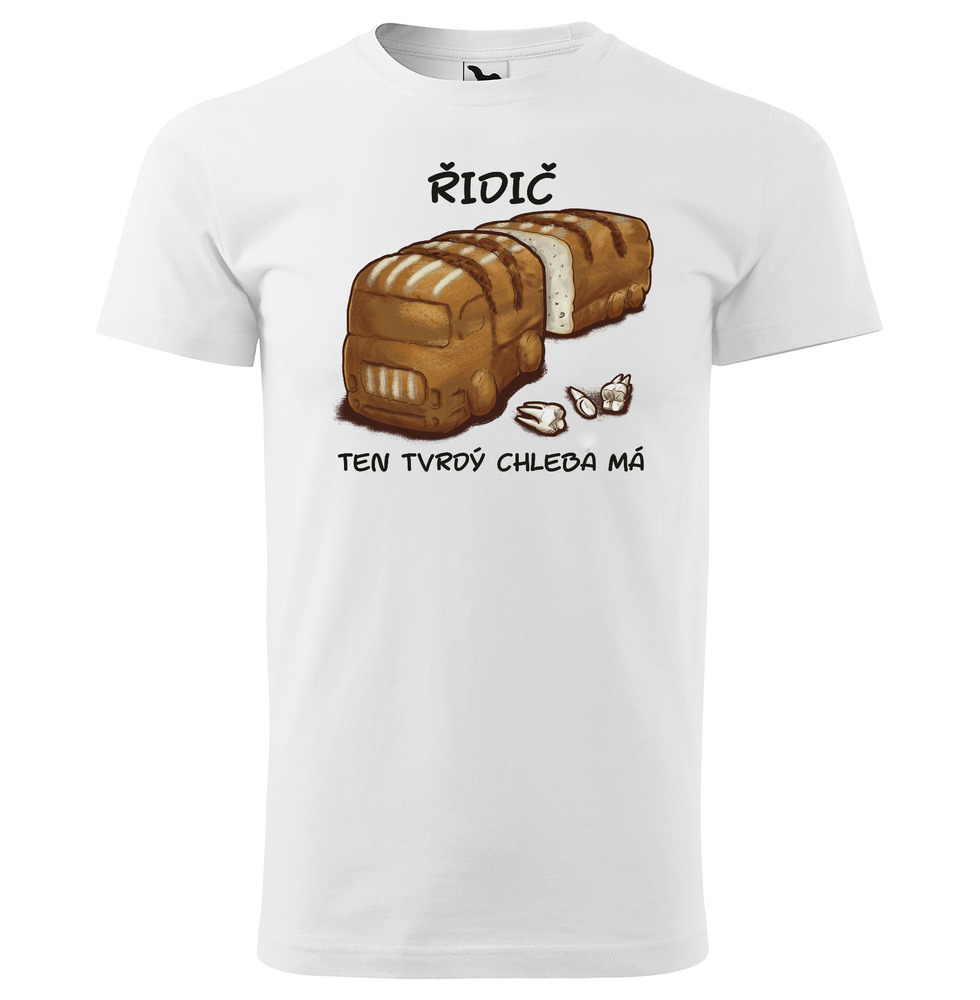 Tričko Tvrdý chleba - pánské (Velikost: 4XL, Barva trička: Bílá)