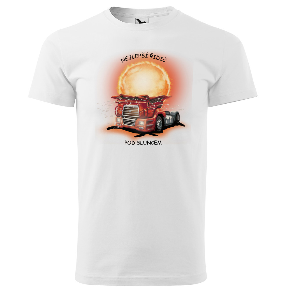 Tričko Nejlepší řidič pod sluncem - pánské (Velikost: XS, Barva trička: Bílá)