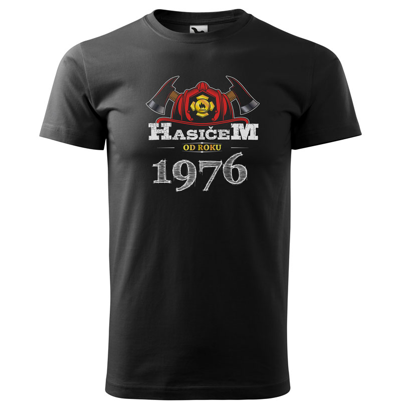 Tričko Hasičem od roku (pánské) (rok: 1976)
