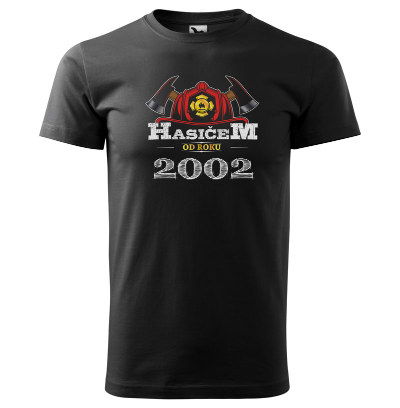 Tričko Hasičem od roku (pánské) (rok: 2002)