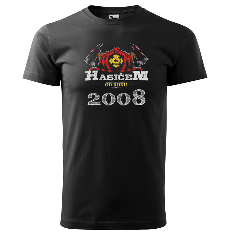Tričko Hasičem od roku (pánské) (rok: 2008)
