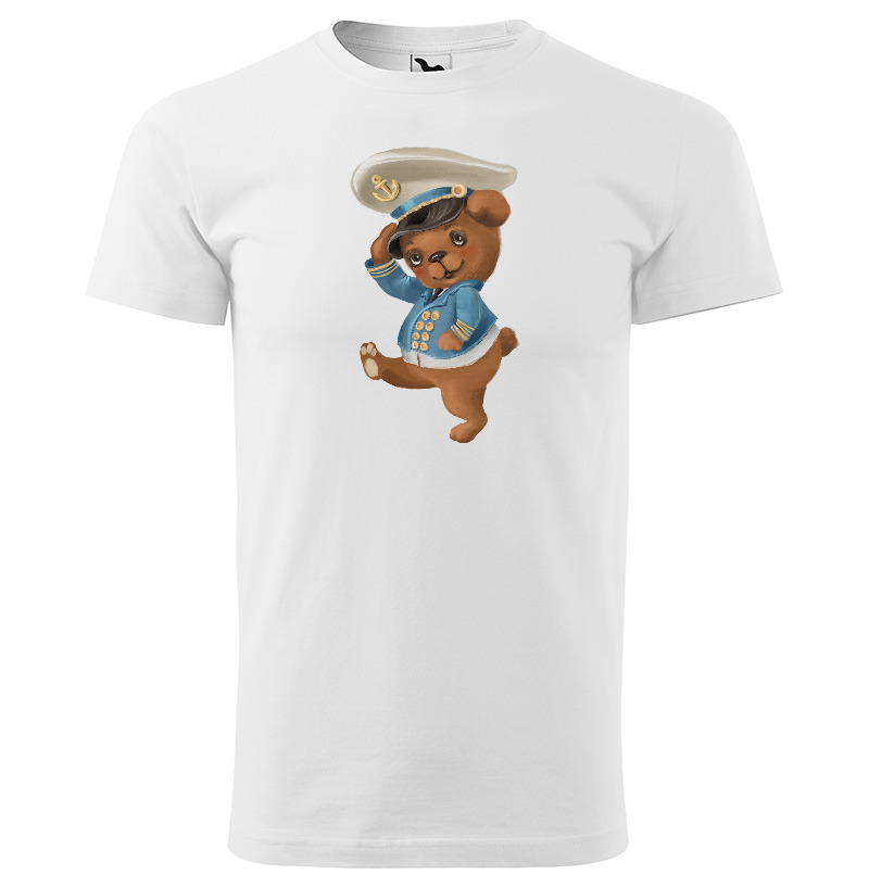 Tričko Malý kapitán (dětské) (Velikost: 122, Barva trička: Bílá)