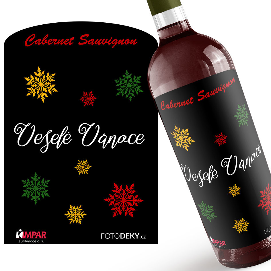 Víno Veselé Vánoce – vločky (Druh Vína: Červené víno)