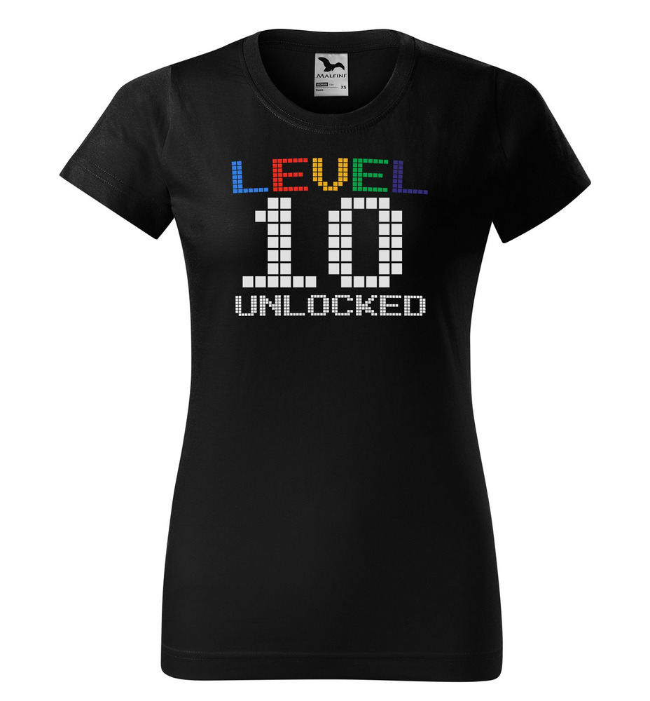 Tričko Level Unlocked (dámské) (věk: 10)