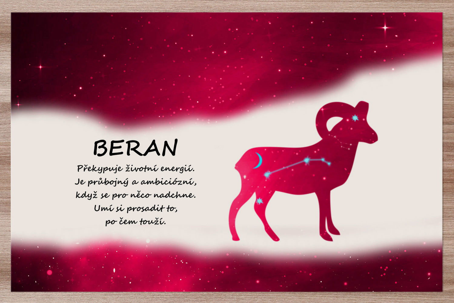 Prostírání Beran (21.3. - 20.4.) - červené