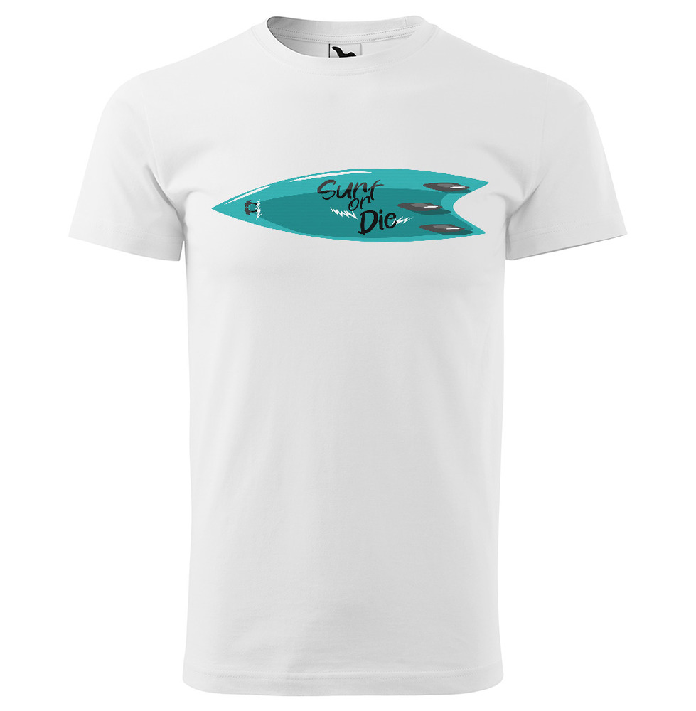 Tričko Surf or die (Velikost: XL, Typ: pro muže, Barva trička: Bílá)