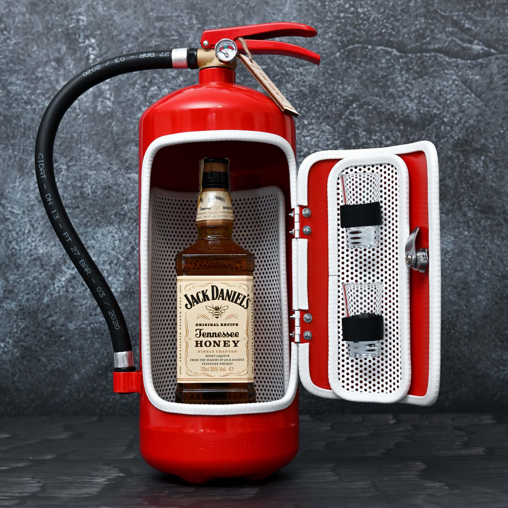Dárkový hasičák Jack Daniel´s Honey (Barva hasičáku: Červená)