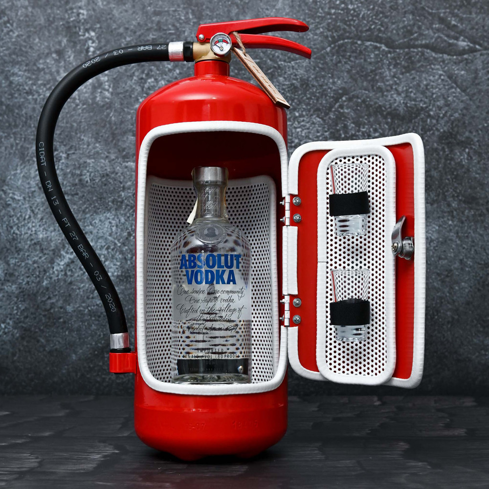 Dárkový hasičák Absolut vodka (Barva hasičáku: Červená)