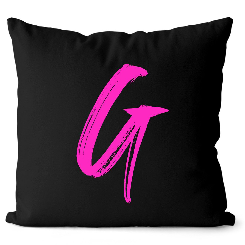Polštář – písmeno G (Velikost: 40 x 40 cm, Barva: Růžová)