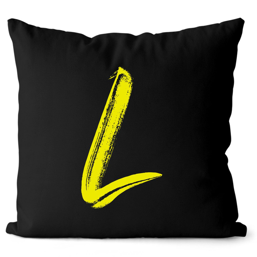 Polštář – písmeno L (Velikost: 40 x 40 cm, Barva: Žlutá)
