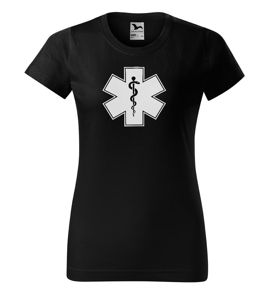 Tričko Hvězda života (Velikost: XS, Typ: pro ženy, Barva trička: Černá)