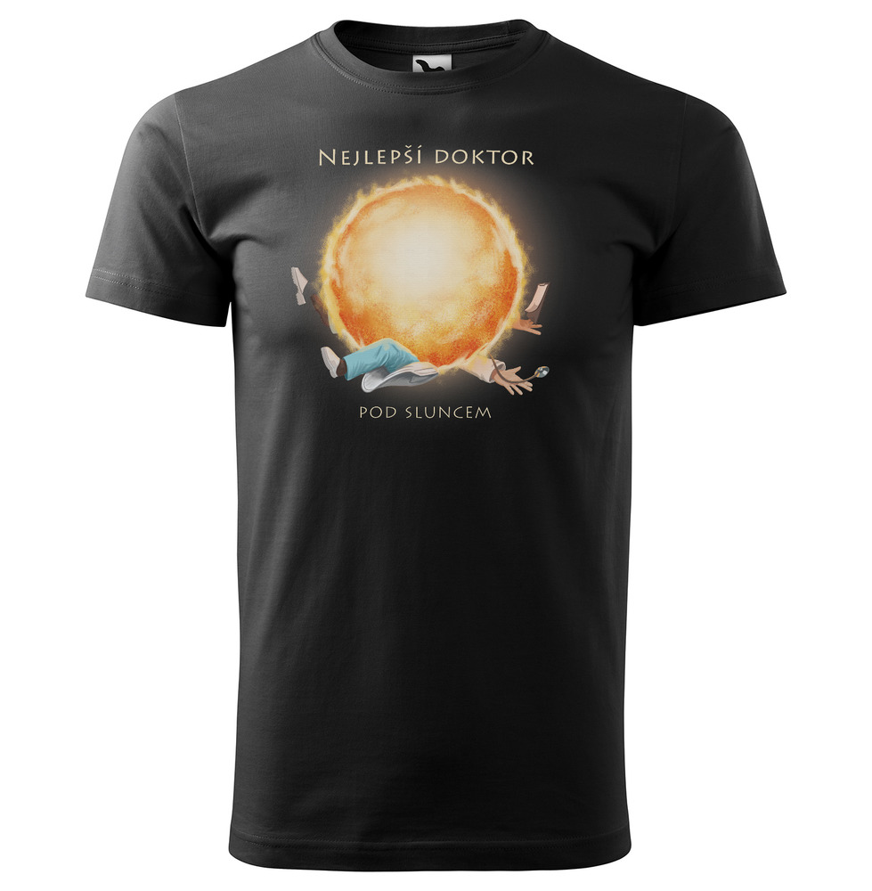 Tričko Doktor pod sluncem (pánské) (Velikost: S, Barva trička: Černá)